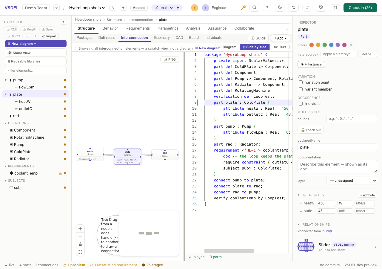 HydroLoop authored through the split view