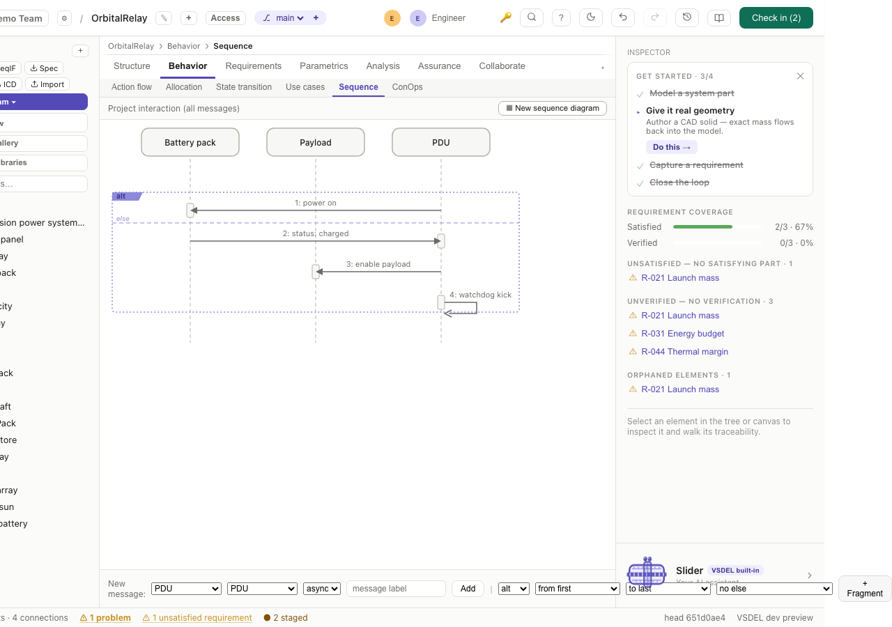 Sequence diagram with a self-message hairpin, activation bars, and an alt fragment split by an else divider