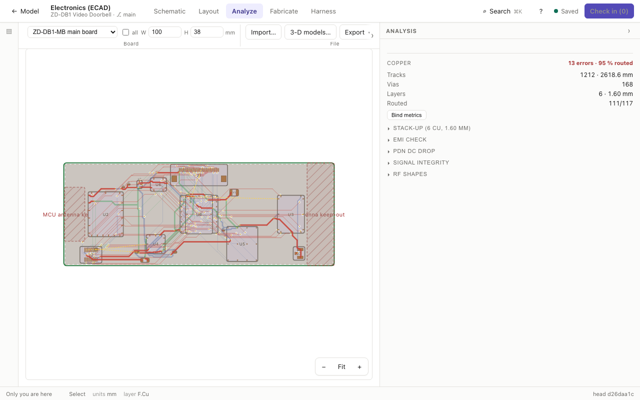 The Analyze task: the board with the analysis panel beside it